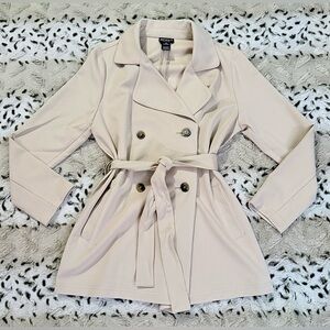 SOHO Women's Beige Double-Breasted Wrap Coat/Blazer